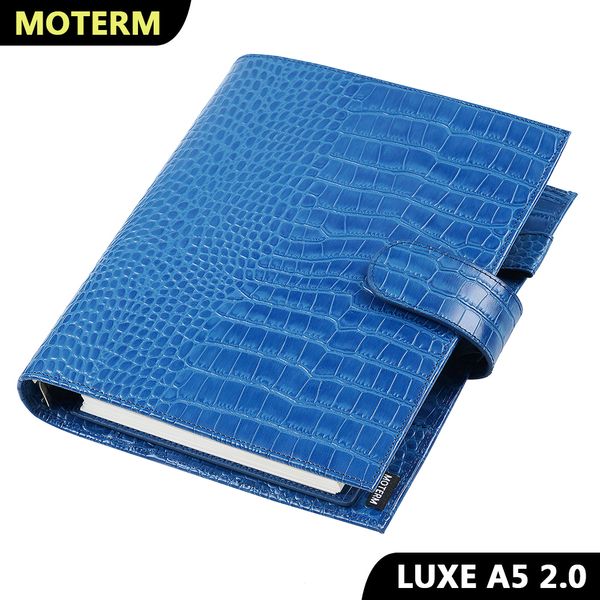 wholesale Notepads Moterm e 2.0 Series A5 Size Planner Croc Grain Leather Notebook with 30MM Ring Agenda Organizer Notepad Journal Sketchboo