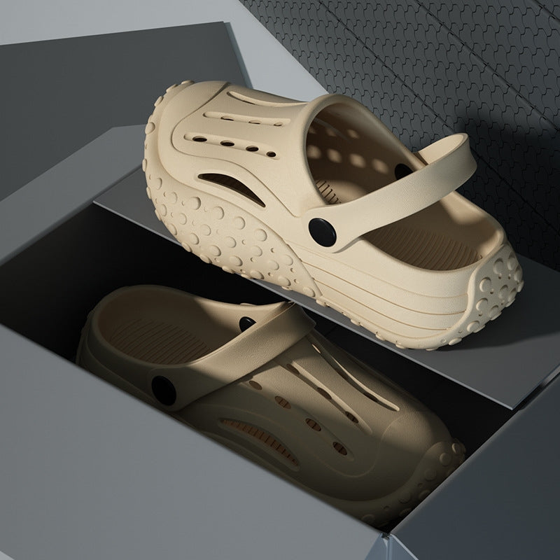 feeg thick sole EVA Shit 4.0cm perforated shoes new casual sports trend two wearing sandals for men and women Lhshoe wo