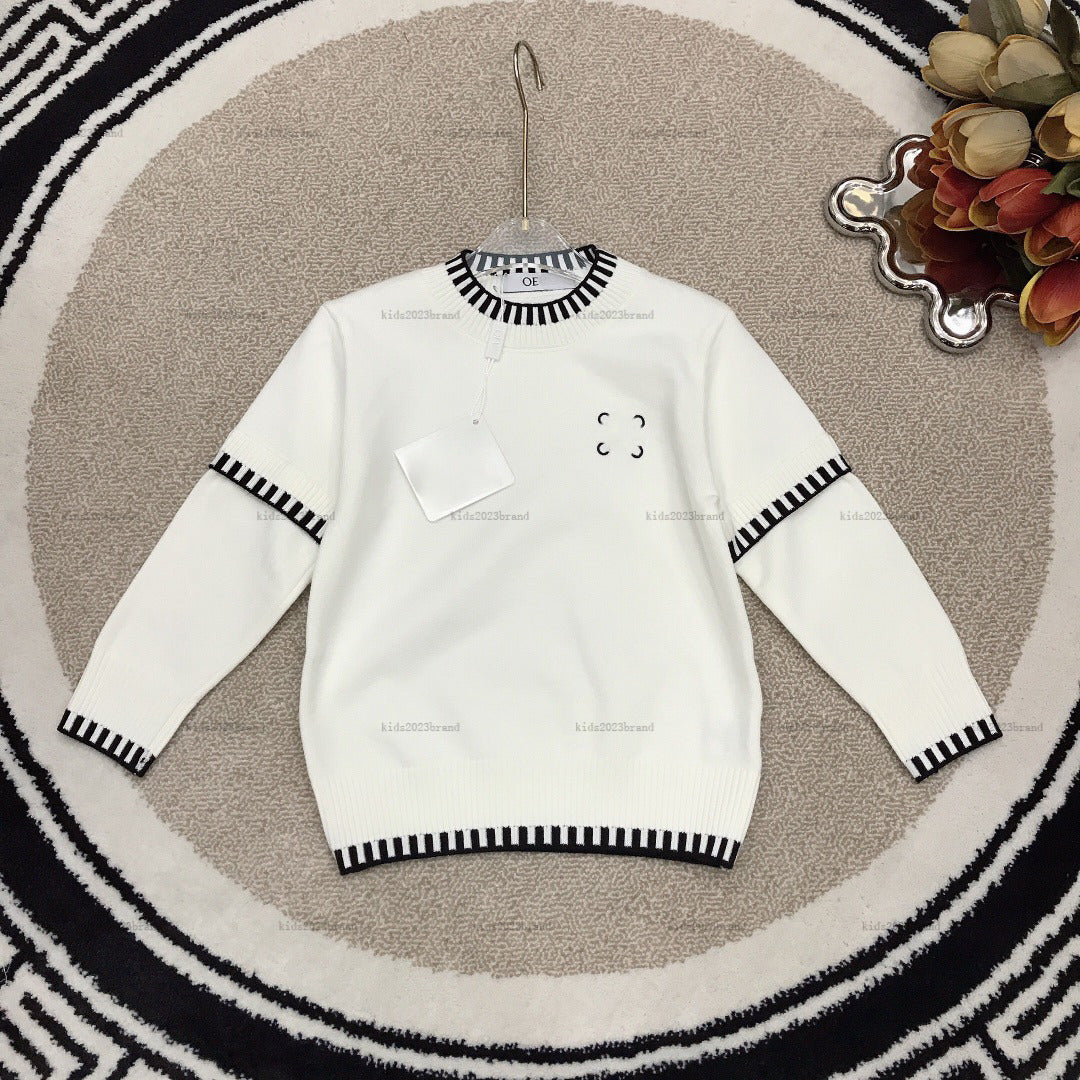 New baby Knitted sweater autumn kids Pullover kids designer clothes boys Jacket Seamless sleeve design girls hoodie A829X23N221