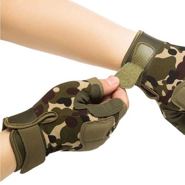 Men Women Outdoor Sport Glove Mens Fitness Half Finger Bicycle Cycling Glove Camouflage Short GlovesXJ240730