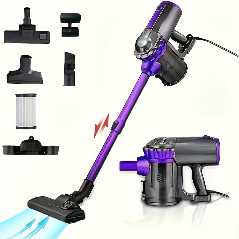TEMU 600w 110v 18kpa Portable Household Low Noise Vacuum Cleaner, Suitable For Pet Hair, Hard Floors, And Carpets, 4 In 1 Lightweight Handheld Rod