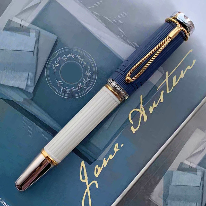 Limited Writers Edition Jane Austen Signature Rollerball Pen Ballpoint Pen Unique Design Office Writing Piston Filling Ink Fountain Pens AAA Quality