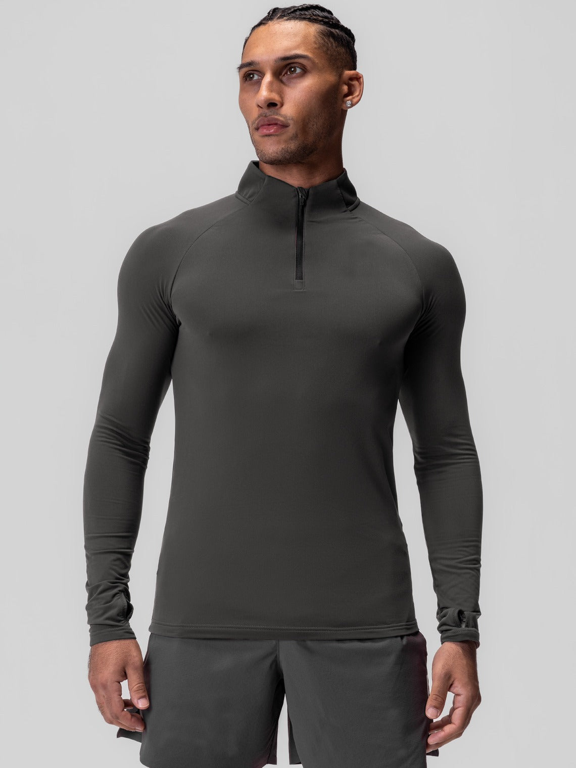 LLL316 Men Running Sports Long Sleeve T-shirt Men&#039;s Style Stand-up Collar Half Zipper Shirt Training Fitness Top Training Elastic Quick Dry