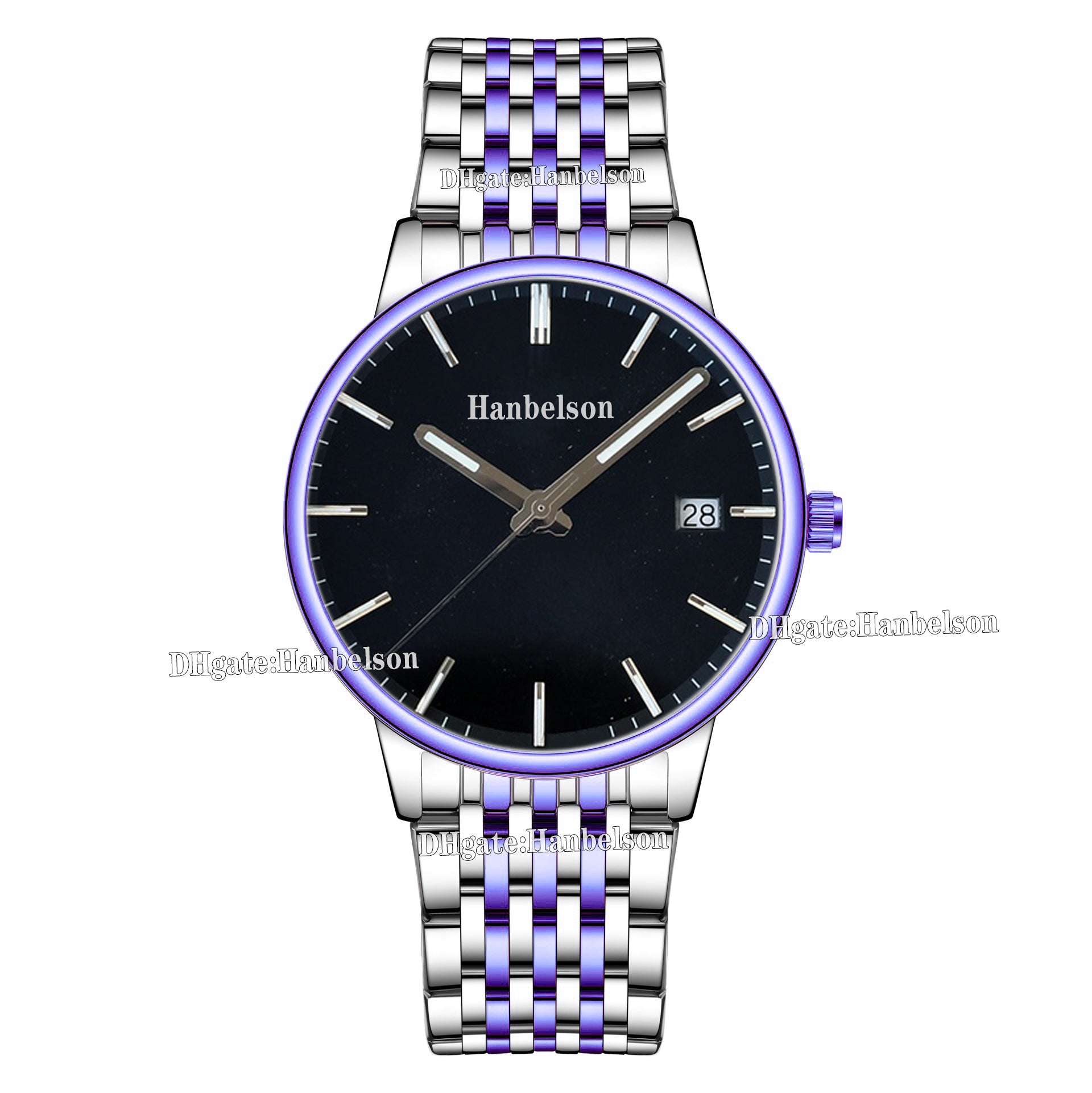 4 colors Couple Watch black face Quartz Movement Steel strap Wristwatches Men Watches 40mm Ladies 35MM Gift Clock
