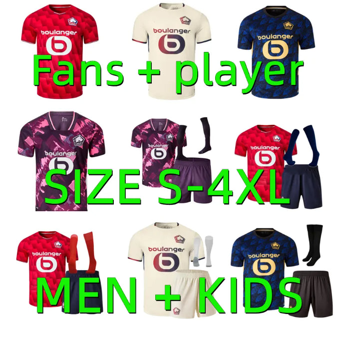 2025 2026 LOSC Lille soccer jerseys Cabella DAVID FONTE BAMBA YAZICI football shirts 25 26 JIKONE T.WEAH L.ARAUJO M.Bayo HARALDSSON maillots men kid