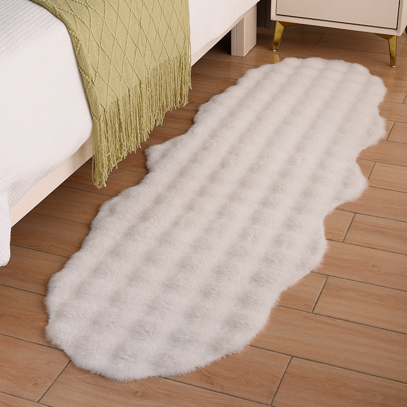 French Cream Style Bubble Velvet Imitation Rabbit Hair Irregular Carpet Master Bedroom Bedside Carpet Living Room Sofa Bay Window Blanket