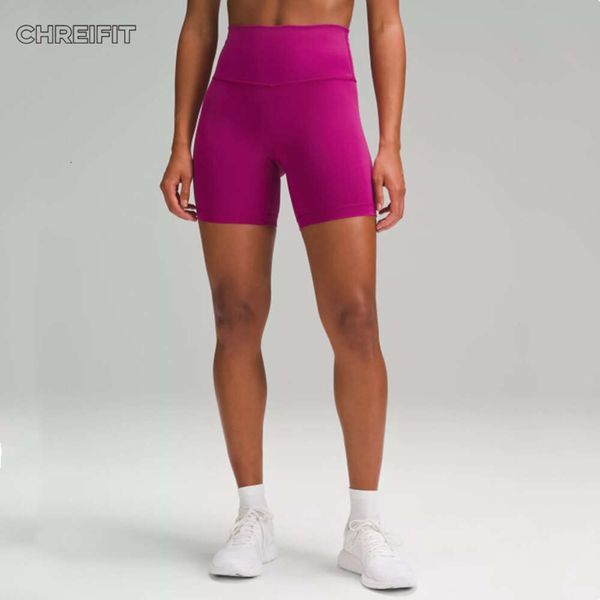 Lu Lu Lemon Align Wunder Train High-Rise Short 6&quot; Fit Bikers Women Running Workouts Tight Shorts Invisible Pocket Gym Leggings Cycling