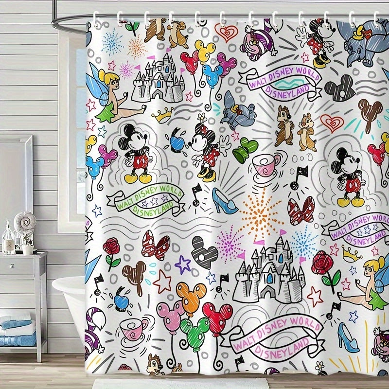 TEMU 1- And Shower Curtain Set With Hooks For Easy Bathroom