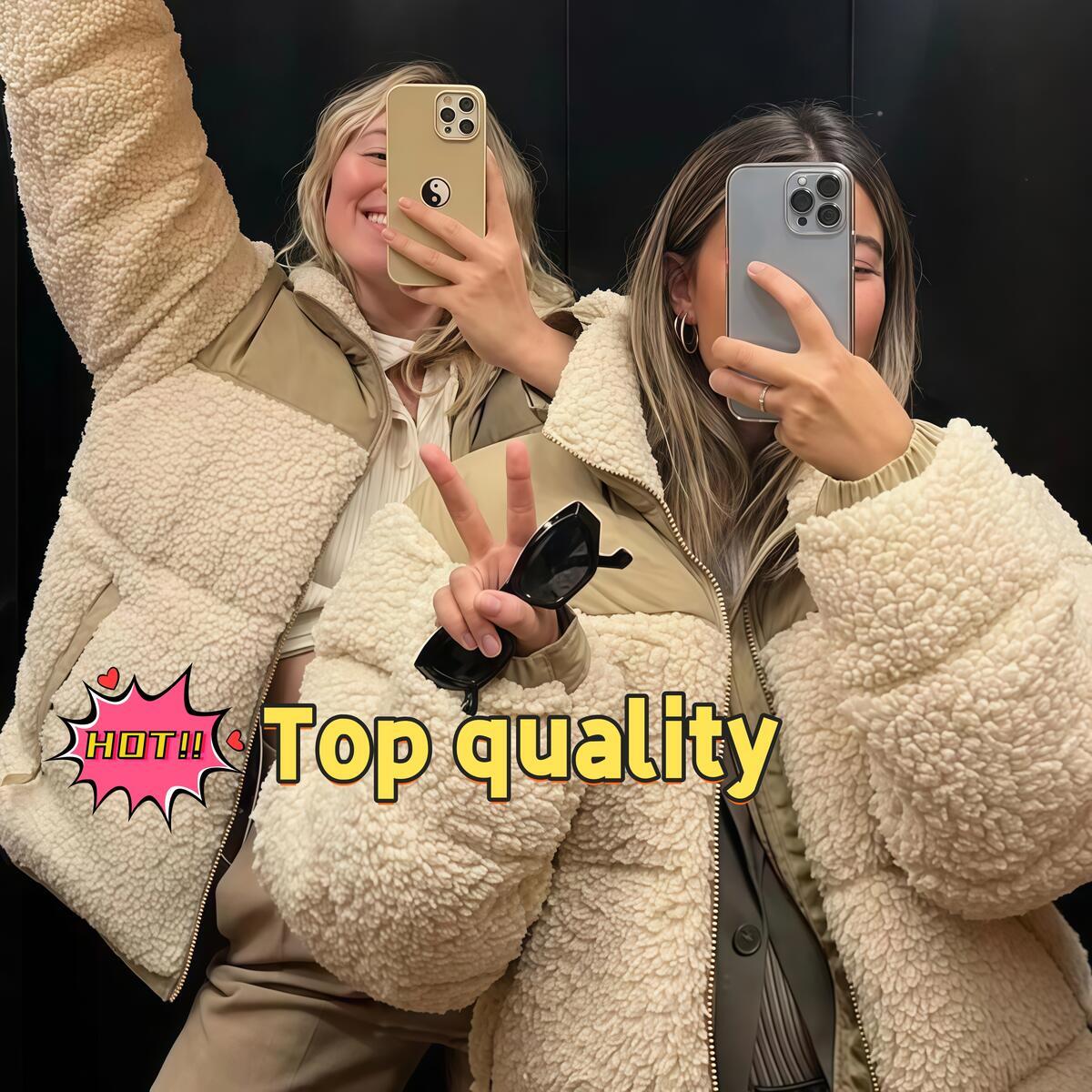 Jackets for Women&#039;s Winter Fleece Jacket jackets women Faux Shearling Outerwear Coats Female Suede Fur Coat Men Warm Thickened Lamb Puffer