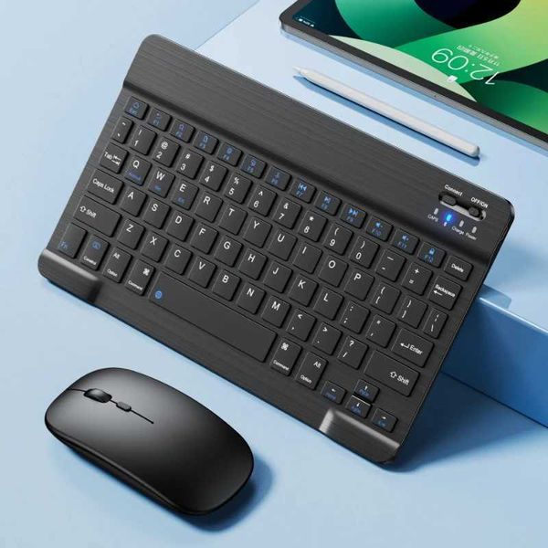 Keyboards Wireless Keyboard Bluetooth-compatible Rechargeable KeyboardPortable Mini 10 inch Office for Tablet PC IOS Samsung z241127