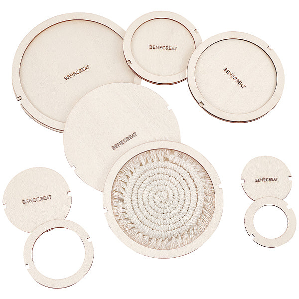 12 plantilla de corte para posavasos de macramé de madera