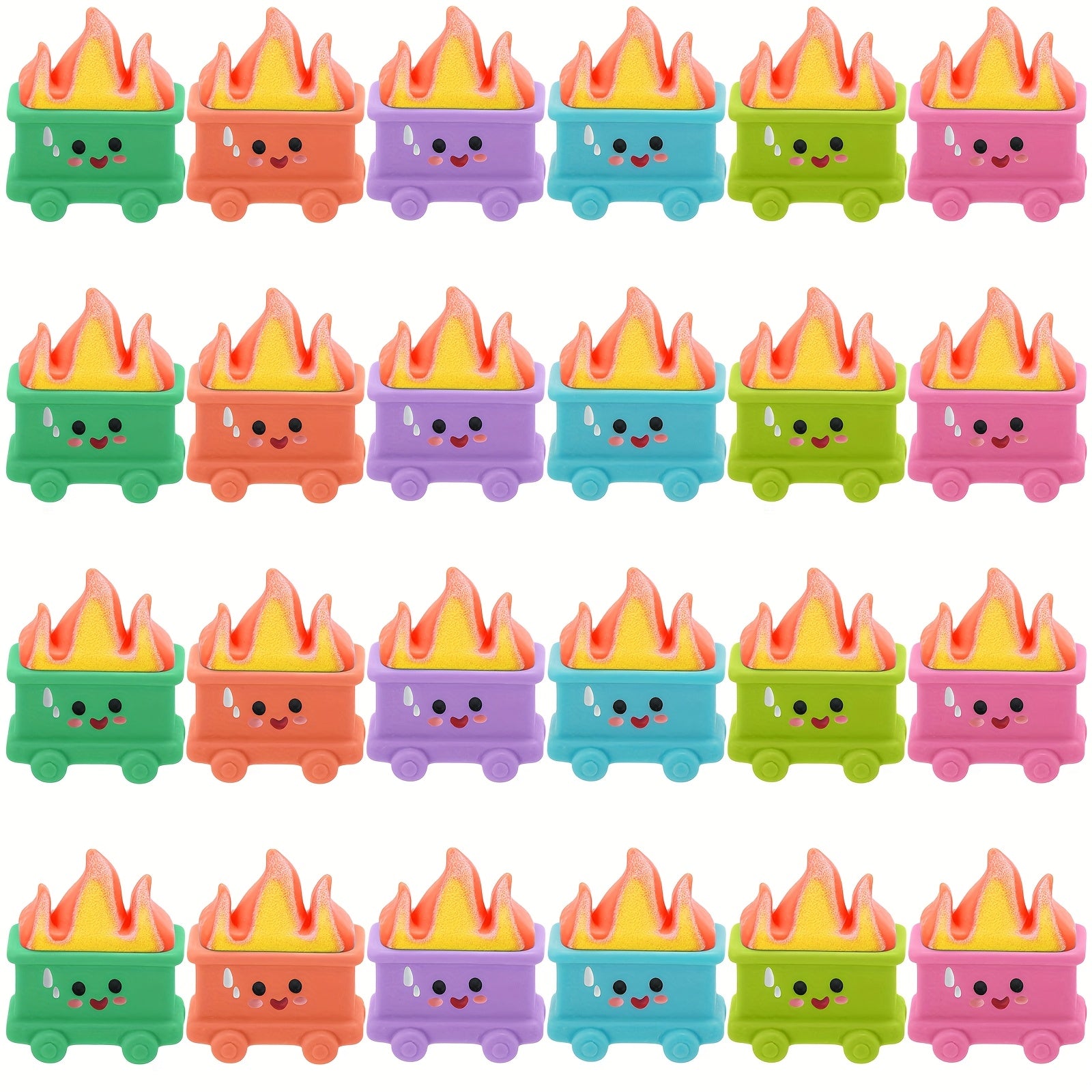 TEMU 24 Set Resin Trash Shape With Fire Gift Team Employee Appreciation Gift Emotional Desk Accessories For Staff Teacher Office Coworker Nurse
