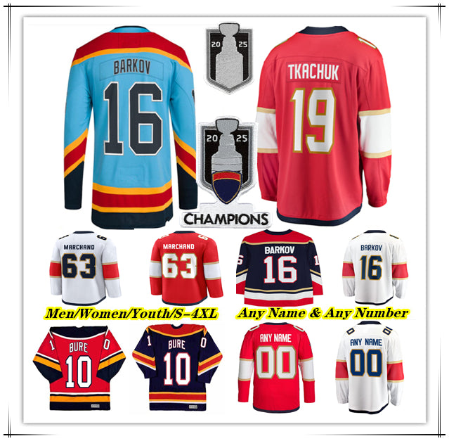 Ice Hockey Jersey Matthew Tkachuk Brad Marchand Aleksander Barkov Sergei Bobrovsky Sam Bennett Eetu Luostarinen Carter Verhaeghe Anton Lundell Aaron