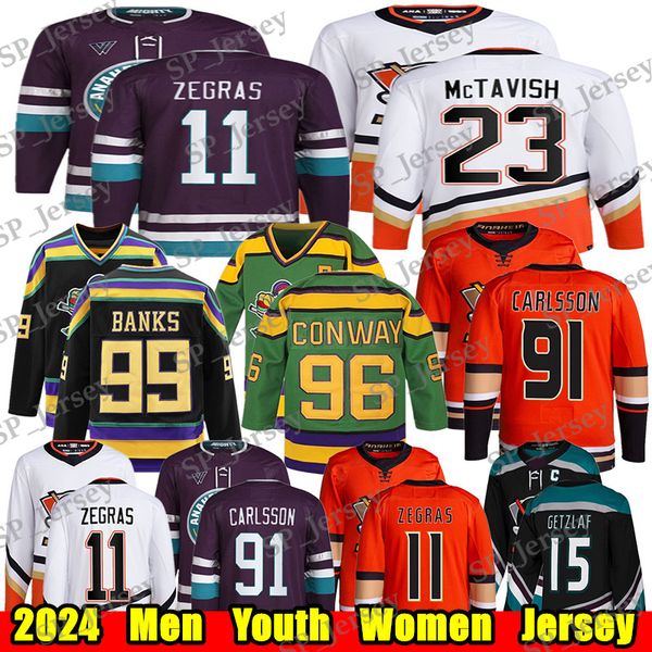 #11 Trevor Zegras Reverse Retro hockey jersey #91 Leo Carlsson Cutter Gauthier Troy Terry Ryan Getzlaf John Gibson Paul Kariya Beckett Senne
