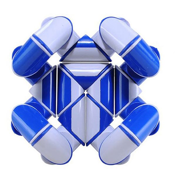 Magic Ruler Snake Folding 3D Puzzle Cube Rubix Mini Fidget Toys Anti Stress Reliever Educational Game Children Birthday Christmas Gifts for
