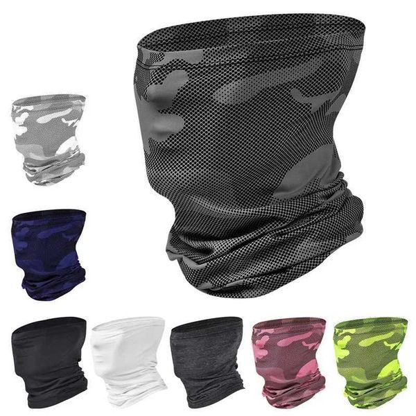 3pcsCamouflage Bandana UV400 Ice Silk Half Face Mask Cycling MotorcycleFishing Magic Scarf Outdoor Sports Face Cover HeadbandXJ241209