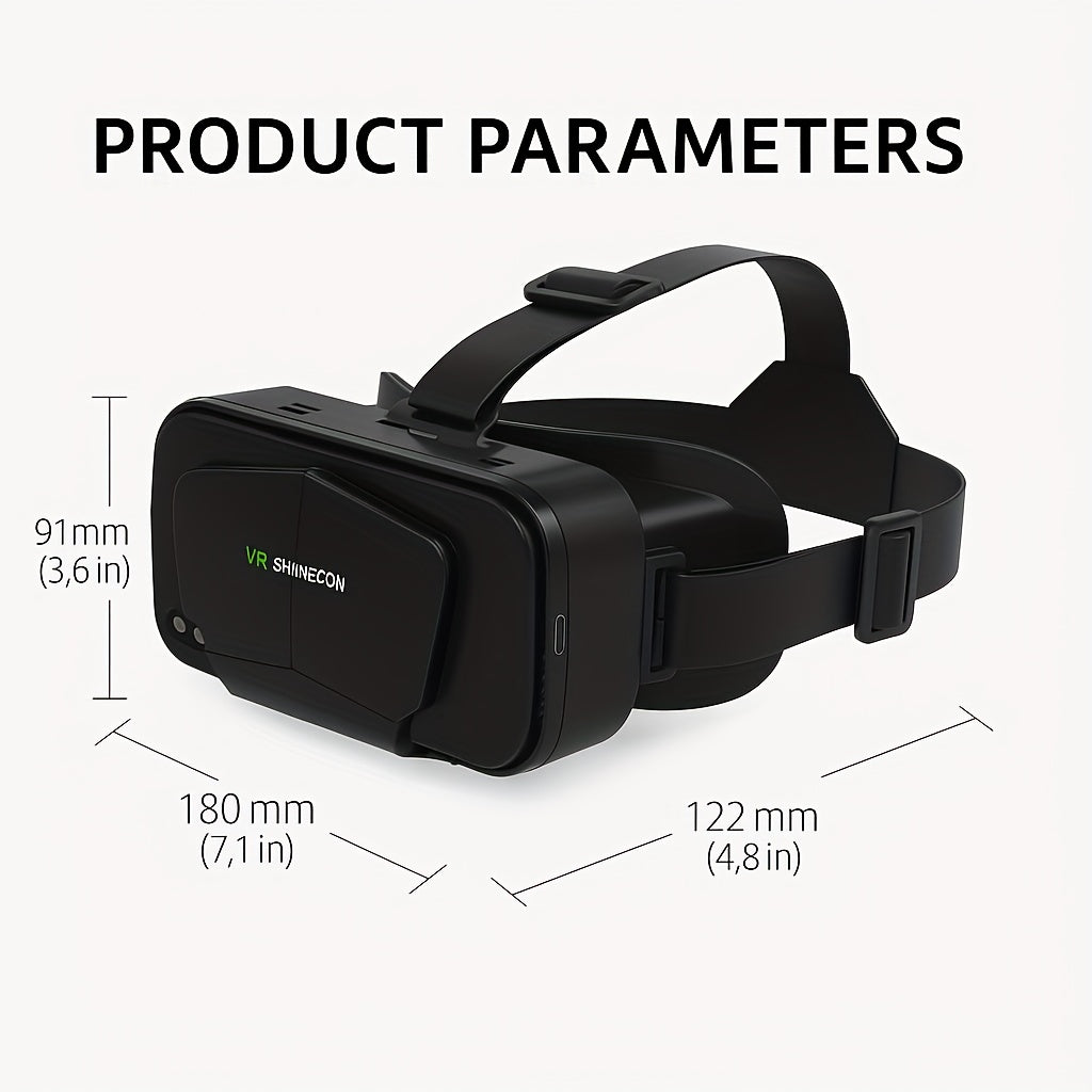 TEMU 3d Vr Headset With Blue Light Filter, Smart Glasses, For Iphone- Vr Headset For 4.7-7 Inch Smartphone, Mobile Phone Lens Christmas Gifts,