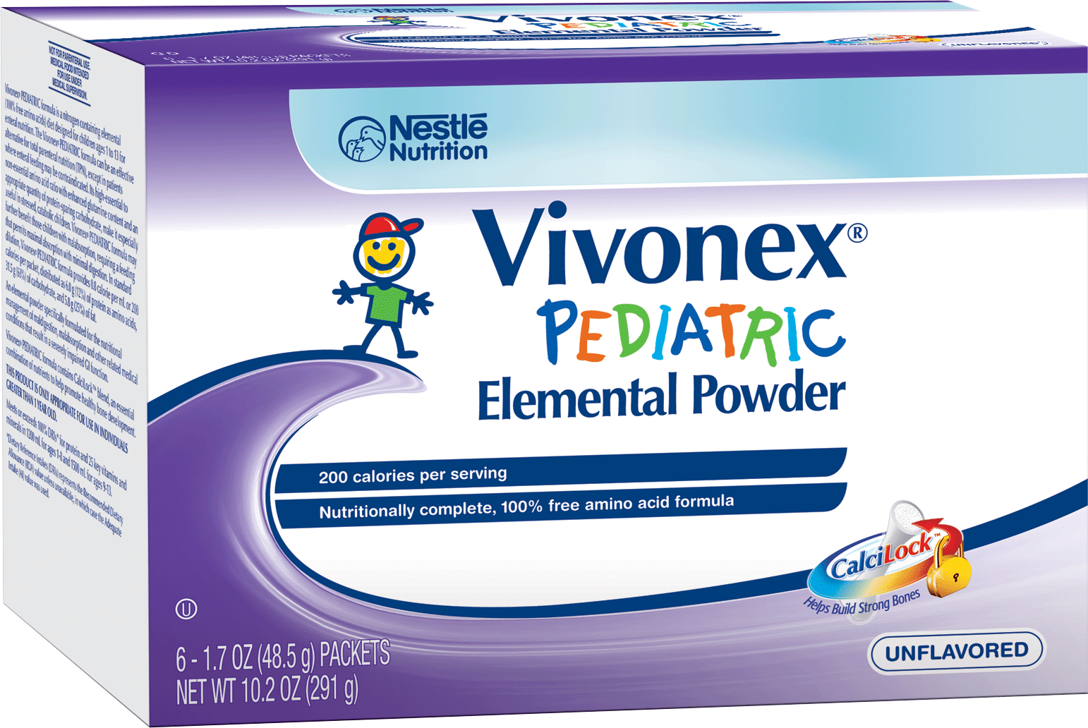 Vivonex Pediatric Nutritionally Complete Elemental Food Unflavored 1.7 oz Packet, Case