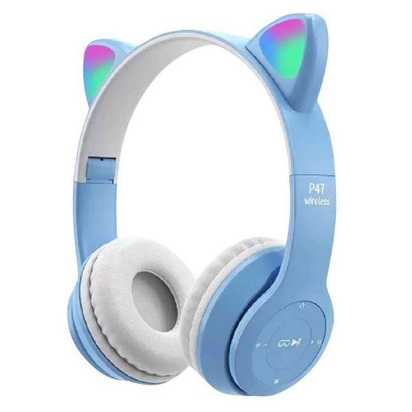 Gaming set Cat Ear -Cpatible s Glow Light Over-Ear sets Cute Sports phones for Kids and Adt Z241230