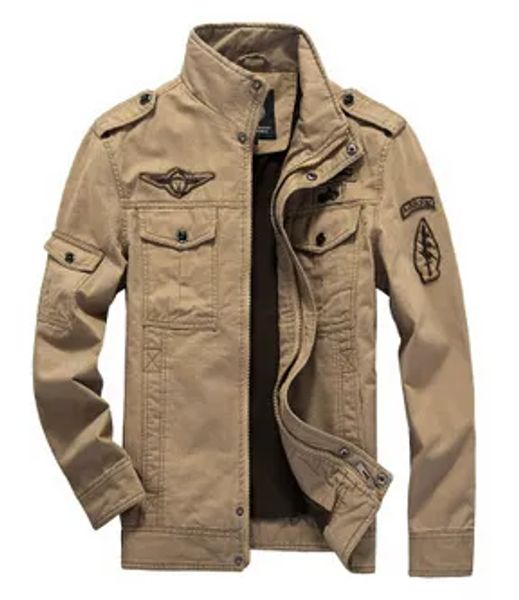 Men Army jackets plus size 6XL outerwear embroidery mens jacket