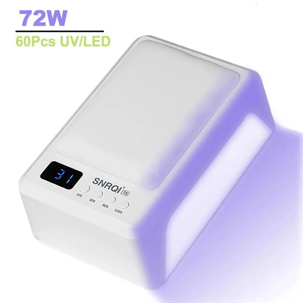Nail Lamp With Hand Pillow 72W Nail Dryers Gel Lamp for Curing All Gel Nail Polish 60Pcs Beads UV LED Nail Lamp for Nail UV Art 240711