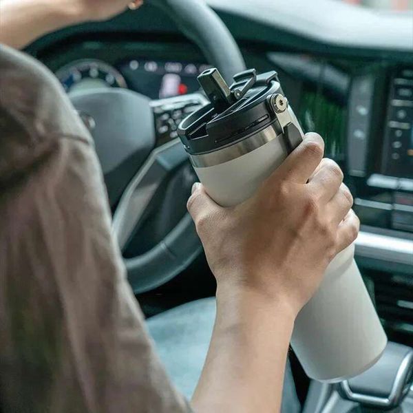 Coffee Cup Stainless Steel Thermos Double-layer Insulation Cold And Hot Travel Mug Vacuum Flask Car Water Bottle