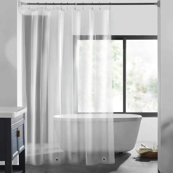 Transparent Shower Curtain Bathroom Curtain Polyester Shower Cover Bathing Curtains for Home Hotel Y240815