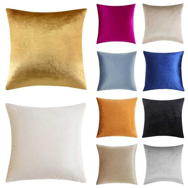 pillowcase 1 modern solid velvet soft cushion cover used for sofa beds sofas home decor luxury throw cases 45x45 50x50 gold cases X241018