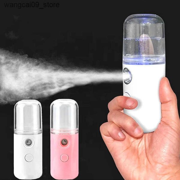 Humidifiers 30ml Mini Humidifier Portable Rechargeable Small Wireless Nano Personal Face Sprayer Cool Mist Maker Fogger Humidifier J241119
