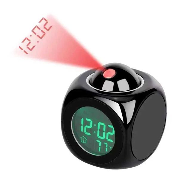 Projection Alarm Clock Ceiling Display Snooze Desk Table Clock Voice ltifunction Digital Projection Clock Temperature DisplayT250115