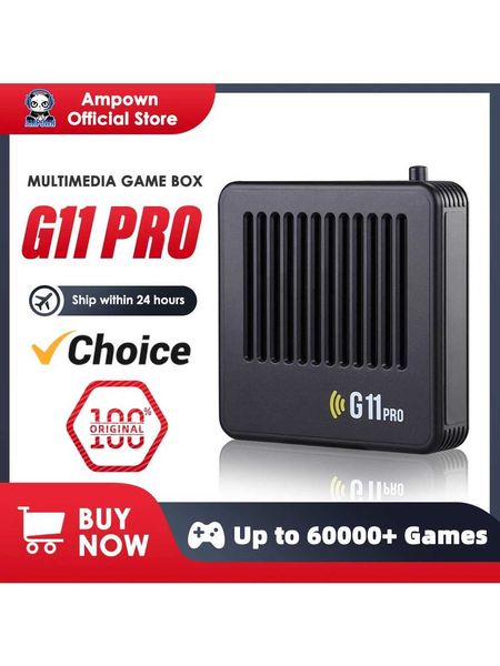 Ampown G11 Pro Video Game Box Retro Home Console 64G Built in 30000 Games Ultra Low Latency Wireless Controller 4K HDMI Output Y240808
