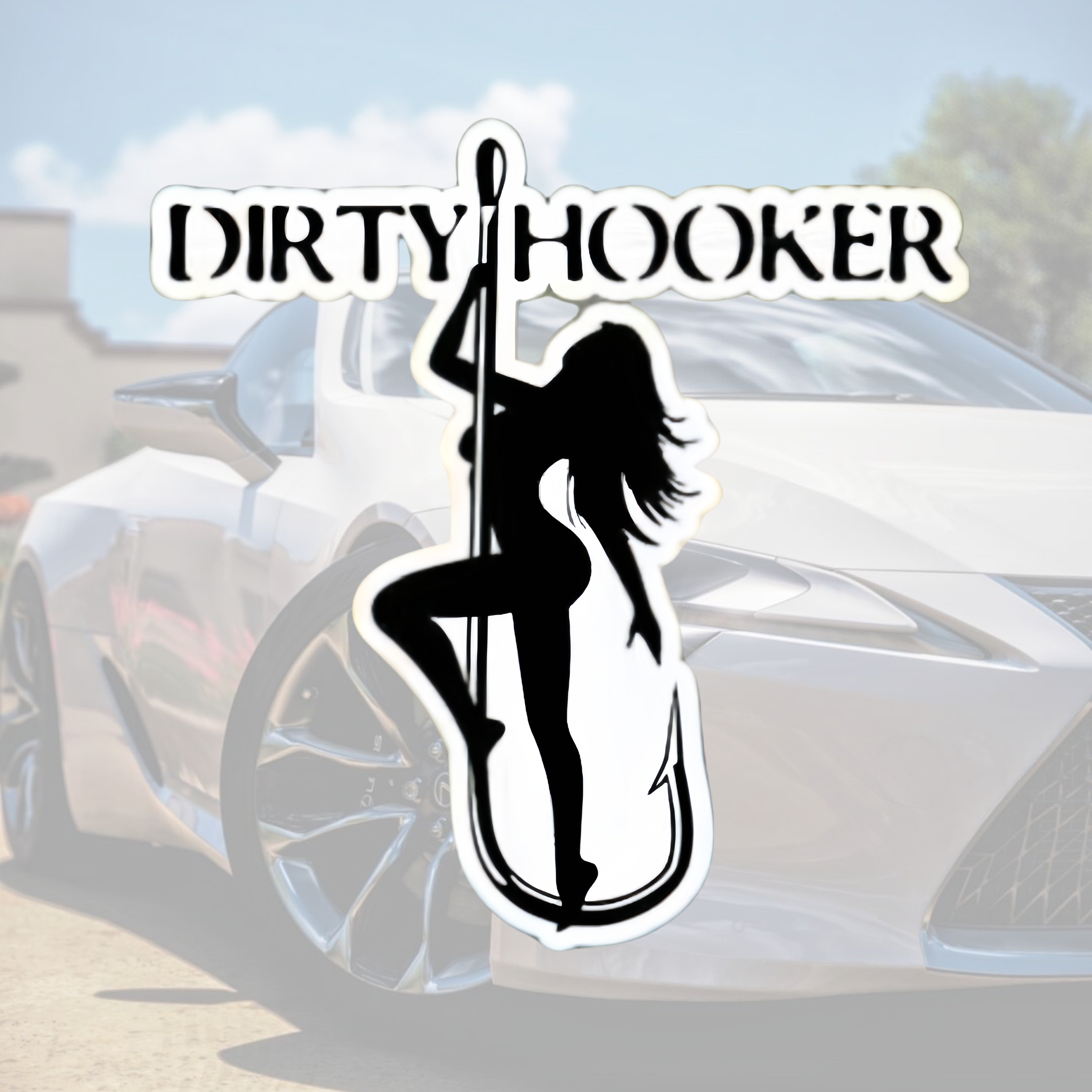 TEMU 1pc Fishing Hook Car Sticker Hd Sticker For Truck Bumpers, Cars, Windows, Laptops, Suitcases, Mirrors And Walls2pcs