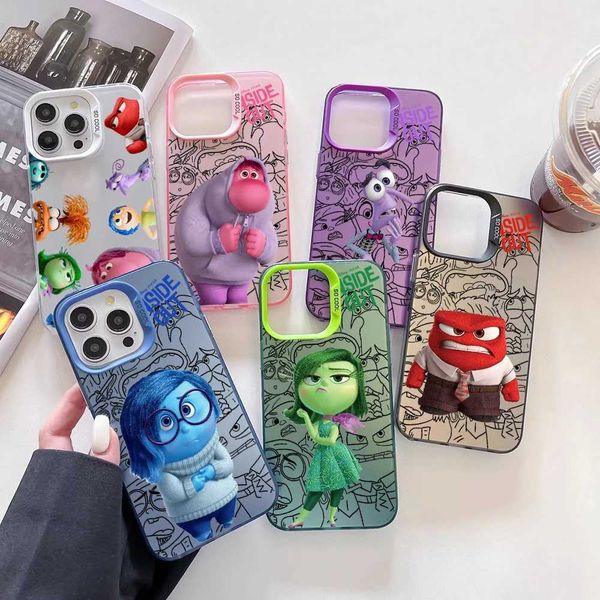 For Cute Insiders Out 2 phone case suitable for iPhone 16 15 14 12 11 Pro Max X XR XSMAX 8 7 Plus candy matte shock-absorbing back cover X24