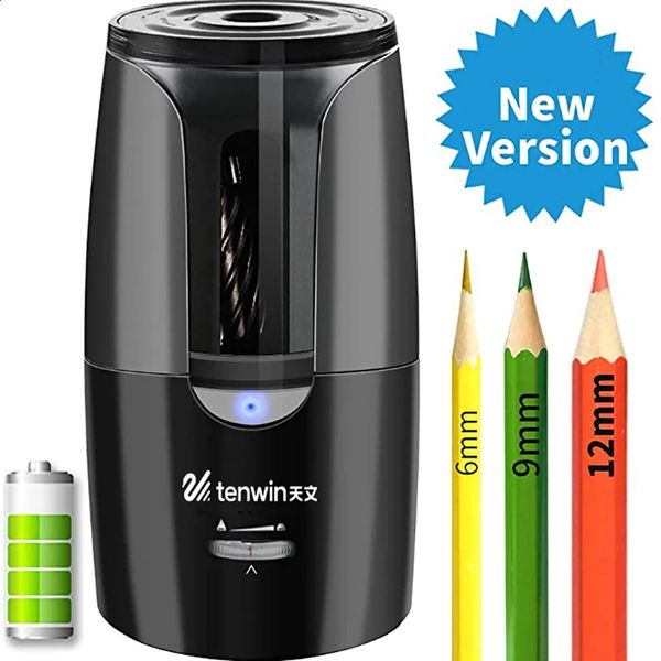 Tenwin Automatic Electric Pencil Sharpener For Colored Pencils Sharpen Mechanical Office School Supplies Stationery Free Ship 240826