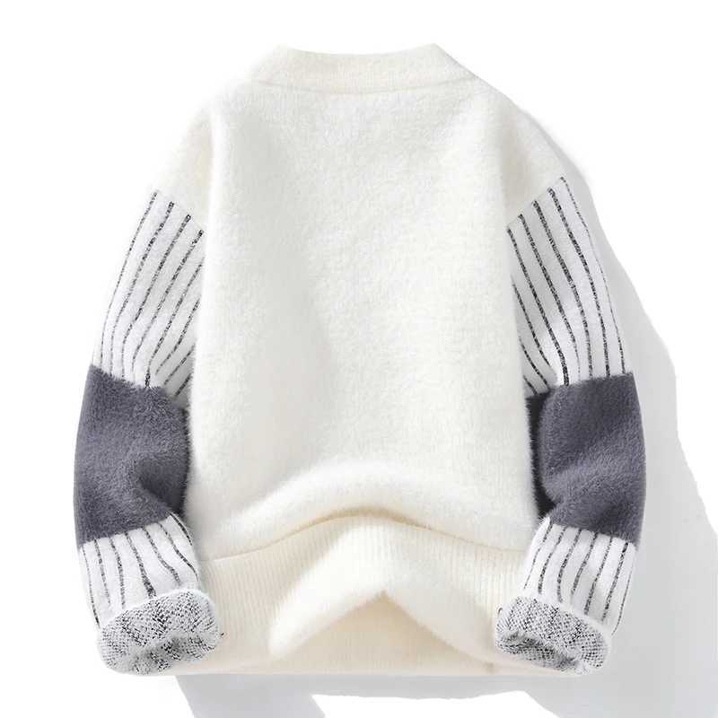 New Arrival Winter new mens sweater mens casual slim fit printed thick knitted sweater skydiving street full horse sports shirt Z241111