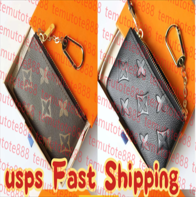 Designers luxurys Purses KEY POUCH POCHETTE CLES Women Mens Credit Card Holder Coin Purses Mini Wallet