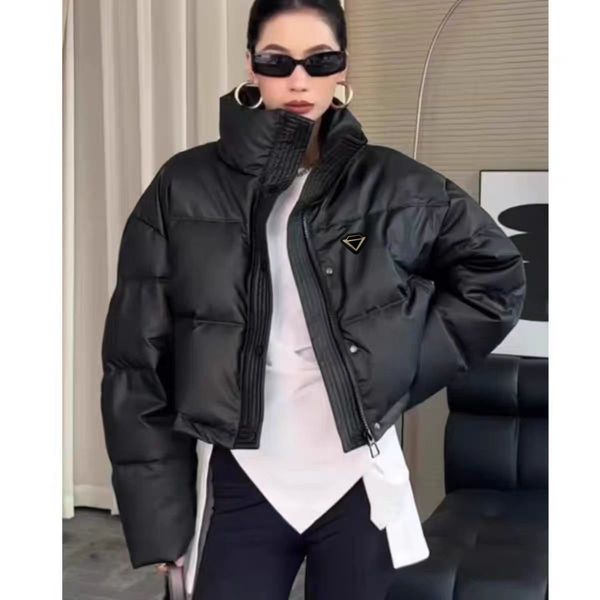 womens designer jacket coat winter jacket women PU leather down cotton jacket short winter thick standing collar Women&#039;s Outerwear Coat