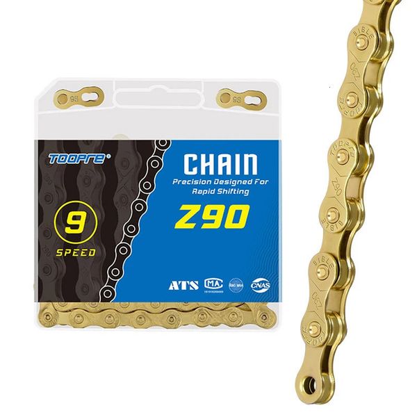 TOOPRE Bicycle Chains Gold 6 7 8 9 10 11 Speed MTB Road Bike Chain 116 Links antirust Bikes Part 241216