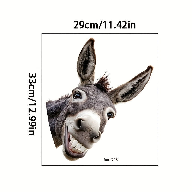 TEMU 1pc, Wall Sticker, Donkey, Removable High Quality Pvc Decal, Suitable For Wall Decoration, 11.42in*12.99in