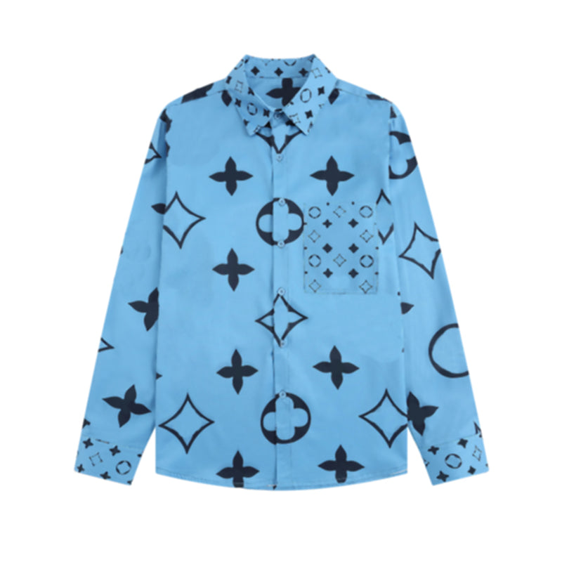 Men Casual Shirts Fashion Social Formal Loose Long Sleeved Shirt