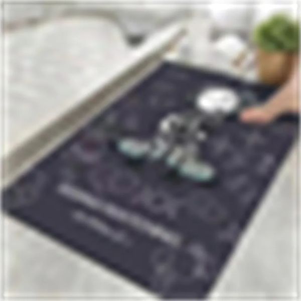 Designer rugs famous classic floor mat fashion Print Bathroom Kitchen Floor Mat Classic Logo Bath rug Non Slip Floor Carpet-a