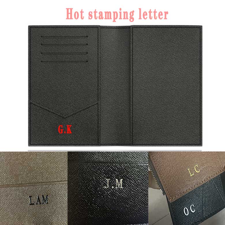 Travel wallet designer passport holders men women passport cover top quality credt card holder brand business passport holder Free hot stamping lett