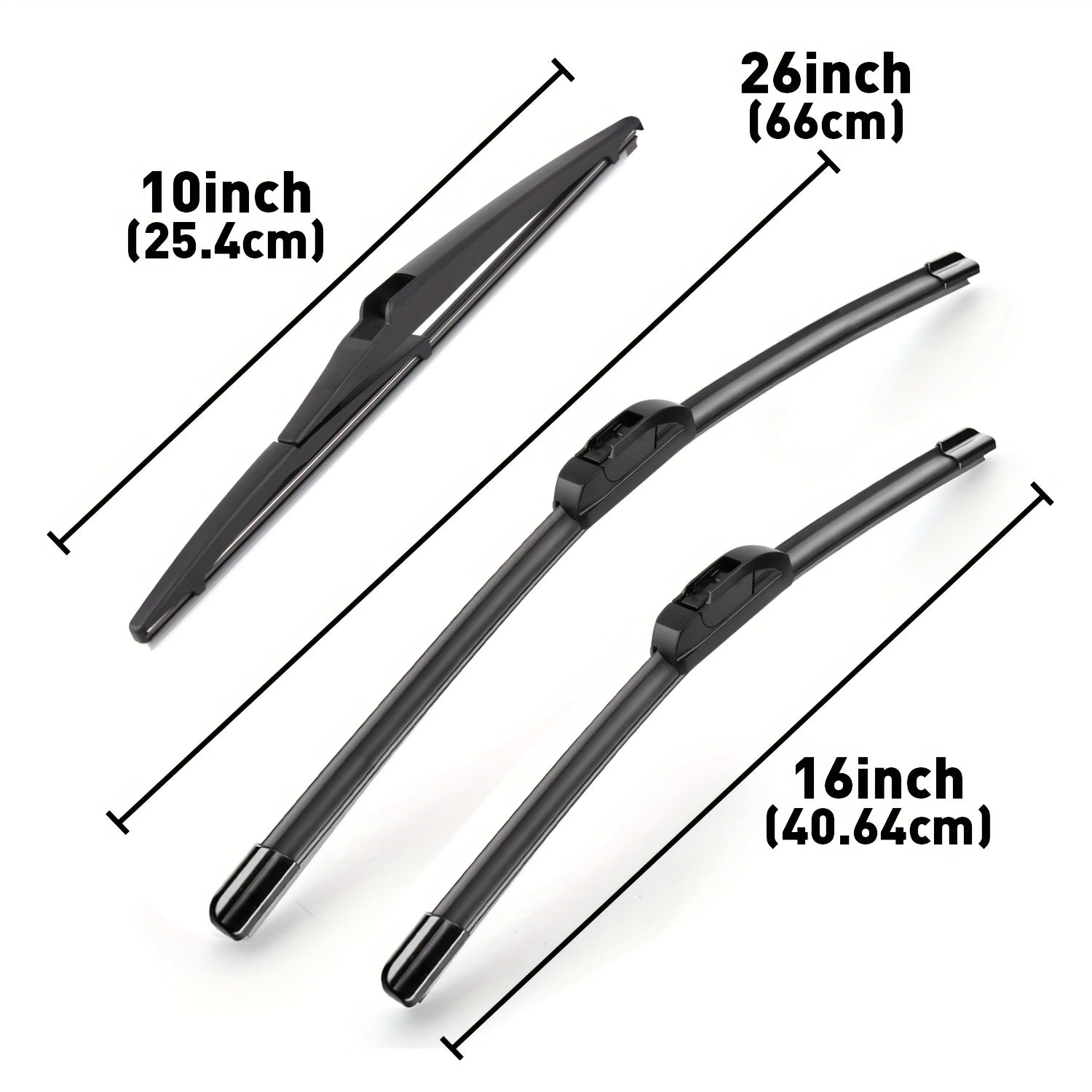 TEMU For 2013-2020 26"&16"&10" Front & Rear Wiper Blades Oem All Season