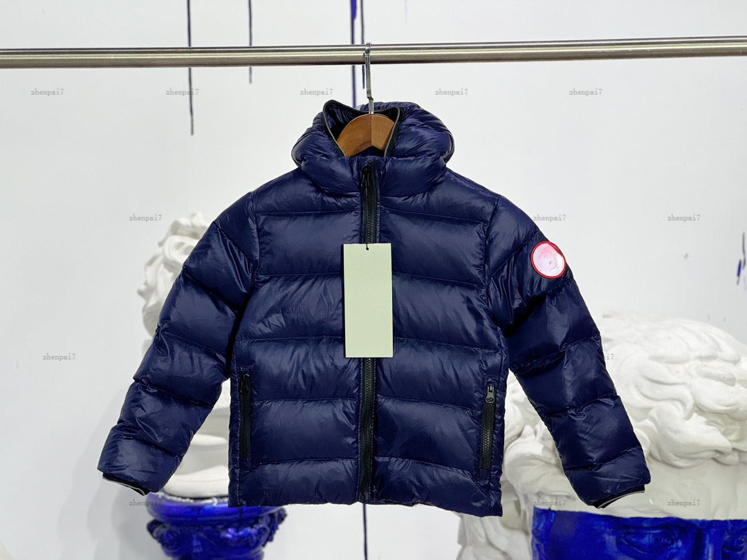 Top kids down coat winter hooded baby Jackets kids designer clothes Bidirectional zipper girl boys Outwear A976X27N228