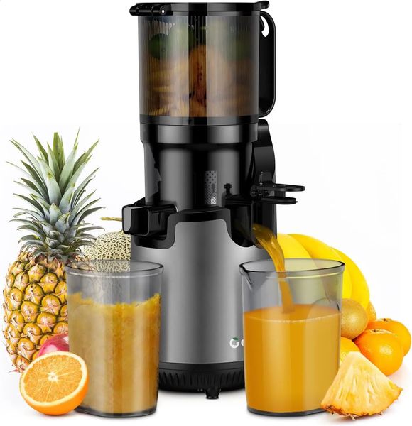 Press Juicer Machines 5.3 Extra Feed Chute Masticating Juicer Fit Whole Vegetable and Fruit Self Feeding Slow Pure Juicer Eas 250113