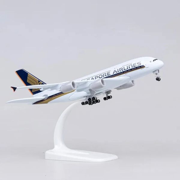 20cm Airbus Series Aircraft Diecast Simulation liga de liga de liga de avião Family Toys and Ornaments A380 A350 A330 A320 Crafts Presentes