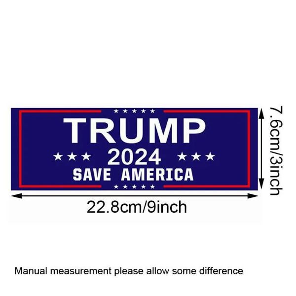 3x9inch Trump 2024 U.S. General Election Car Bumper Flags Stickers House Window Laptop Decal Take Back Keep America Great Sticker HJ6.5
