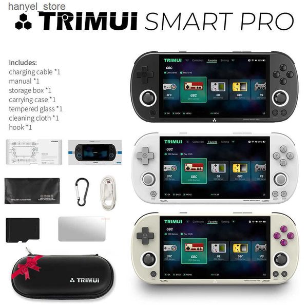 Portable Game Players TRIMUI Smart Pro Retro handheld game console 5000mAh 4.96-inch I screen 30000+gaming portable video game player L24091