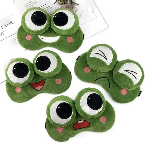 Frog P Sleep Mask Cute Sleeping Eye Cover For ldren Lovely Blindfold Sort P Eyes Bandage Women Travel Warm Relax NapXJ250103