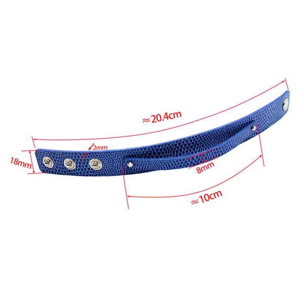 18mm+8mm PU Leather Bracelet For Slide Letter Charms Jewelry Making Snake Skin Bracelet Strap Wristband Pet Collar Women Gift